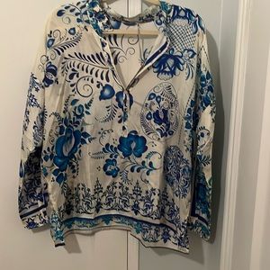 Johnny Was silk blouse size L